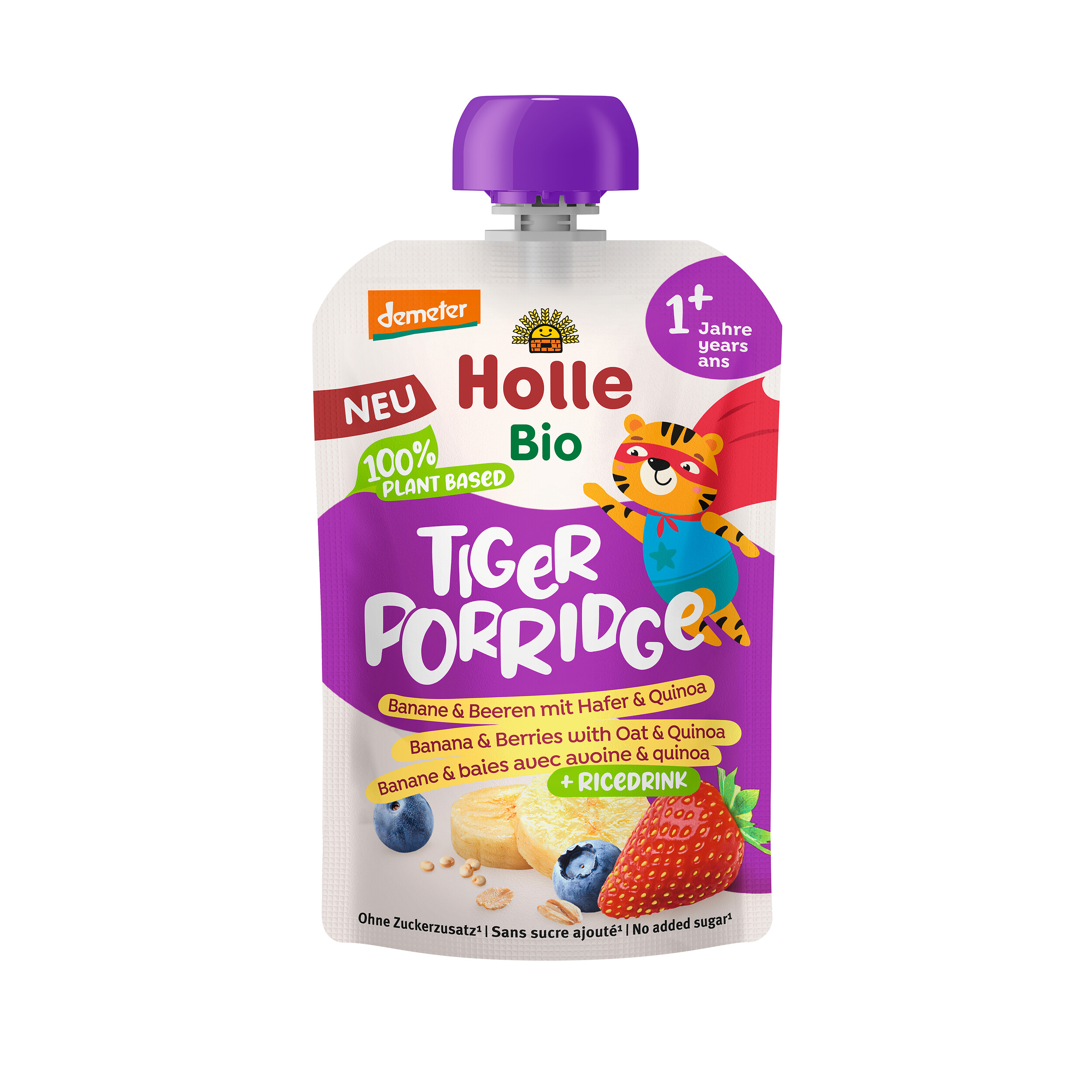 Holle Tiger Porridge Banane Beeren Hafer Quinoa Btl 110 g