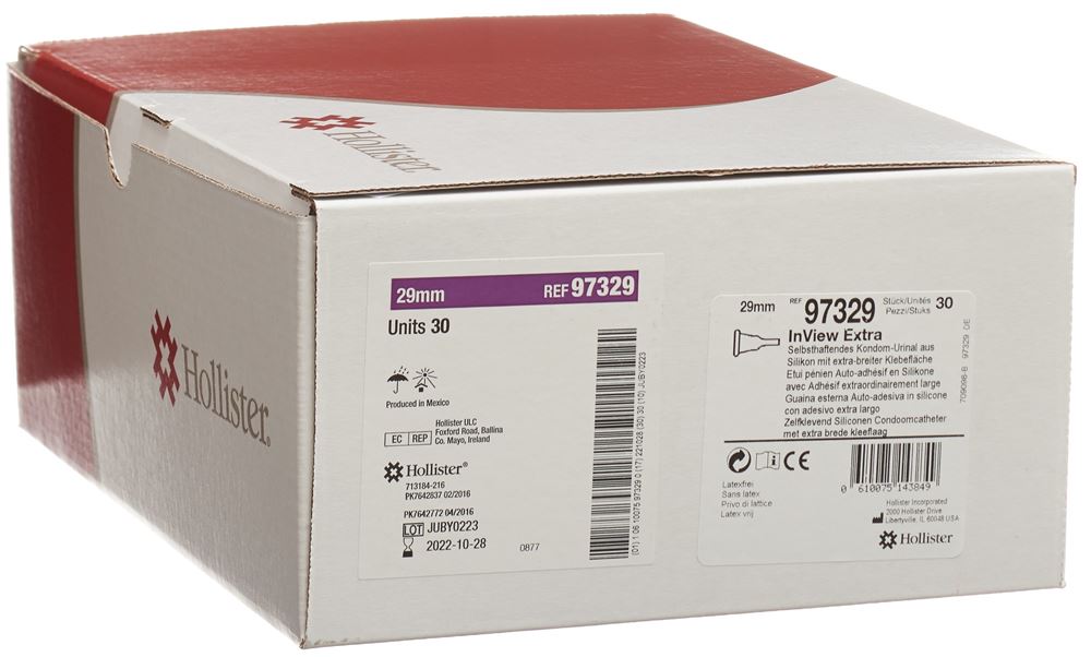 Image of Hollister InView Kondom Urinal 36mm Extra 30 Stk