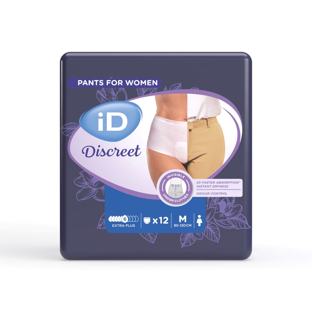 iD Discreet Pants M Extra Plus Btl 12 Stk