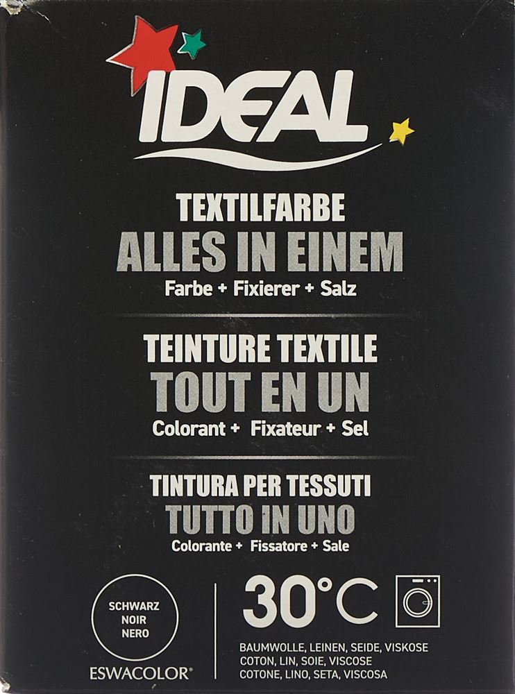 Ideal Alles in Einem schwarz 230 g Textilfarbe Textilpflege Haushalt