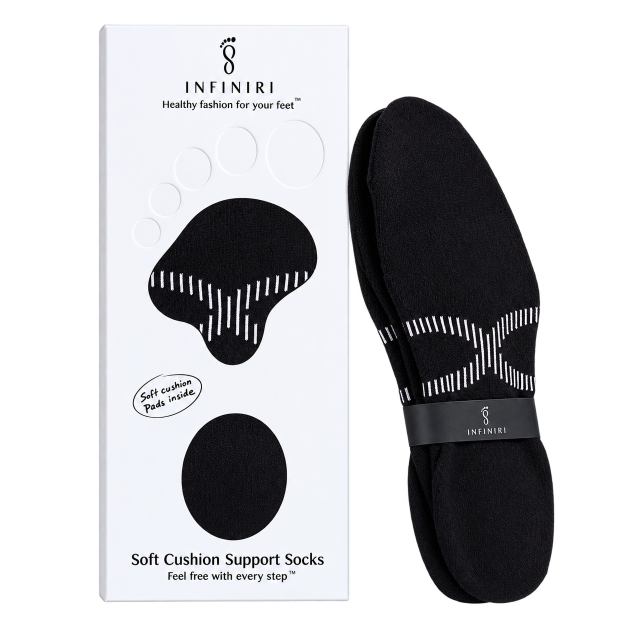 Infiniri Comfort Socken 42-43 lang schwarz 1 Paar