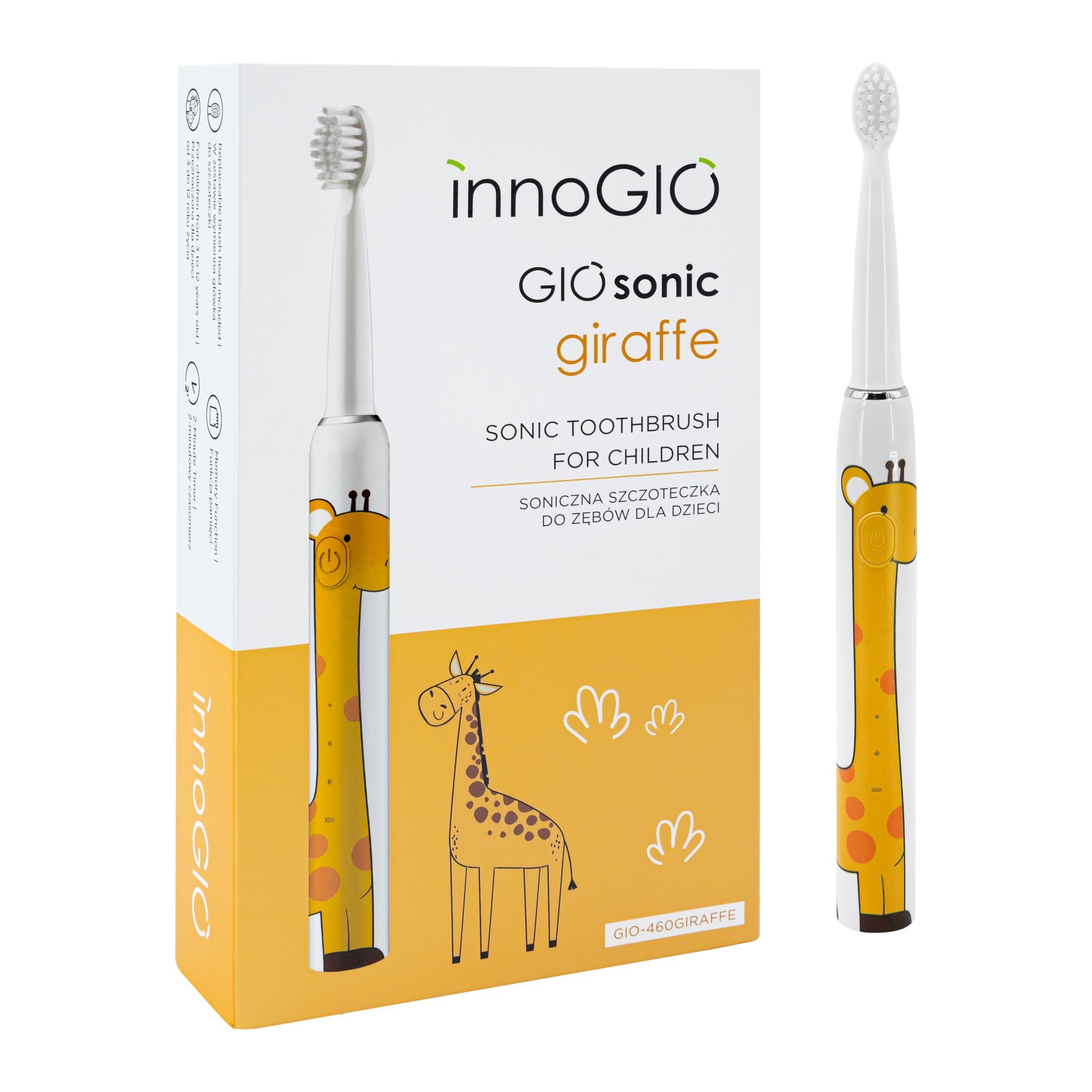 Image of innoGIO USB Sonic Zahnbürste Giraffe Kids
