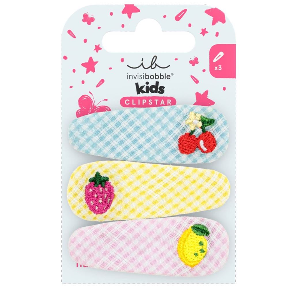 invisibobble pince à cheveux clipstar garden snack 3 pce