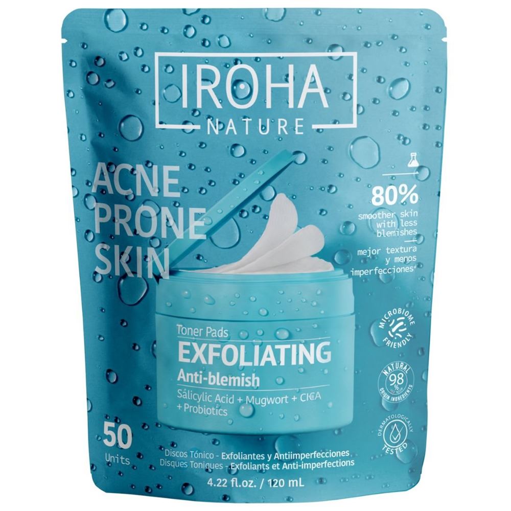 Image of Iroha Nature Acne Prone Toner Pads Salycilic Acid 50 Stk