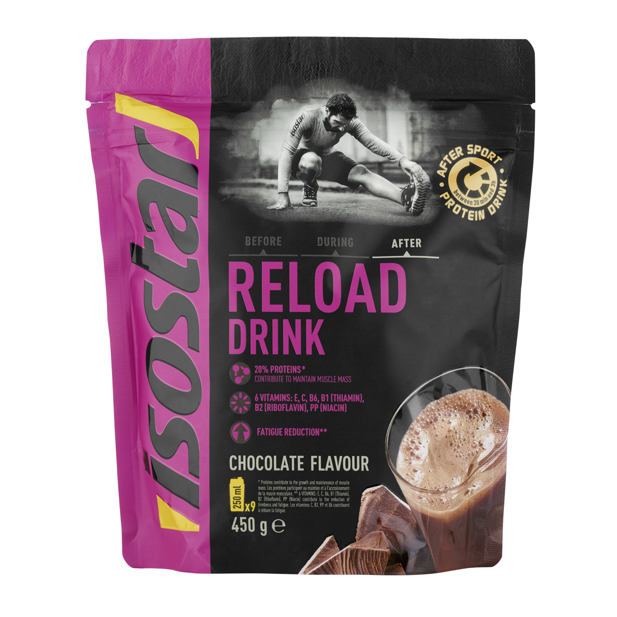 Isostar Reload Drink Pulver Schokolade Btl 450 g