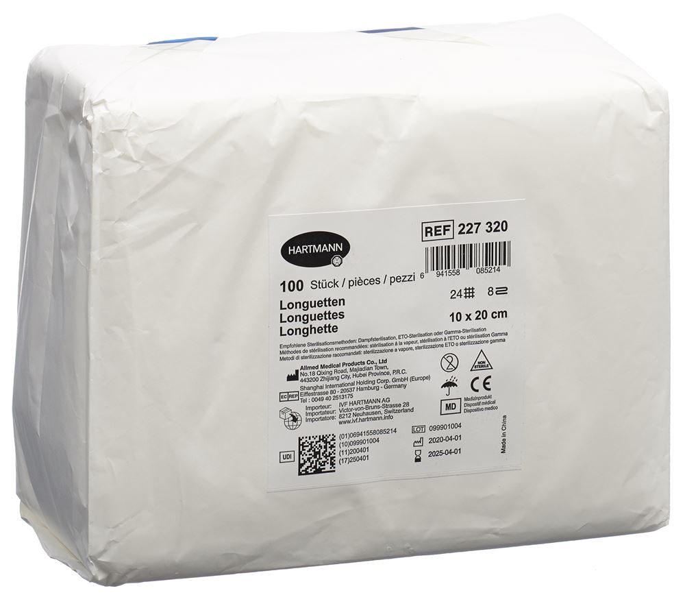 IVF longuette type 24 10x20cm 8 couche 100 pce