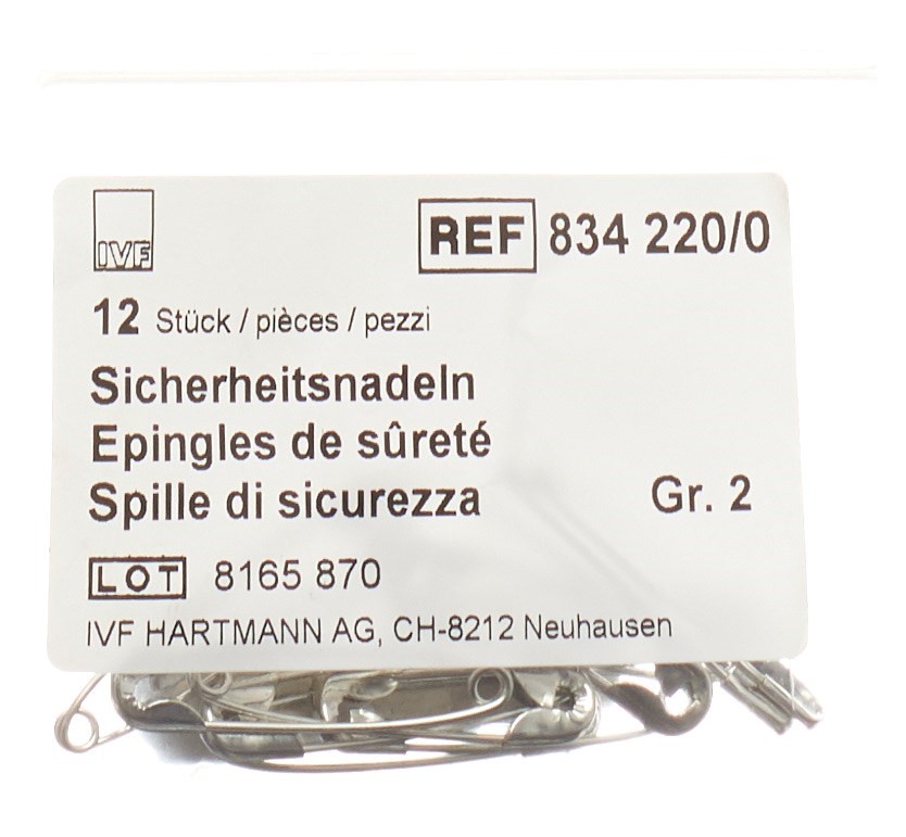 IVF spille di sicurezza Gr2 38mm confezione 12 pezzi