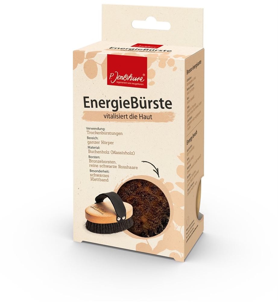 Jentschura Energiebürste | Körperpflege Wohlbefinden Massage | Trockenbürstung Revitalisierend Bronzeborsten Körperliche Pflege