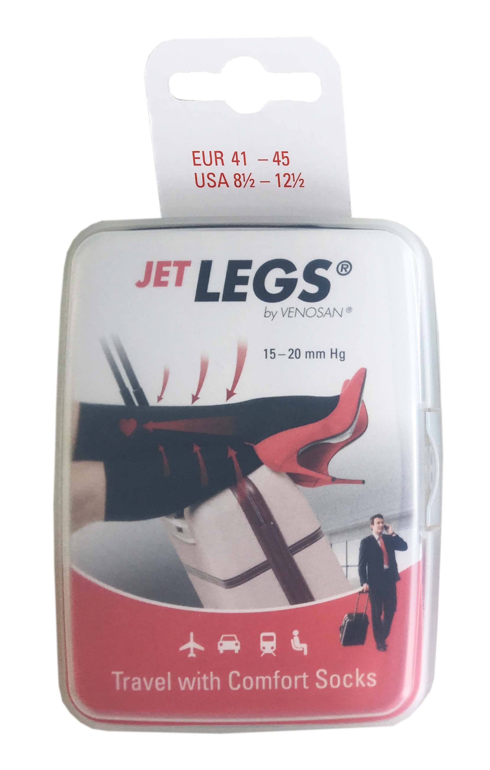 Jet Legs calze da viaggio 41-45 nere scatola 1 paio