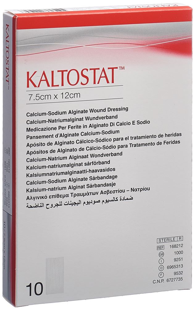 Image of Kaltostat Kompressen 7.5x12cm steril 10 Stk