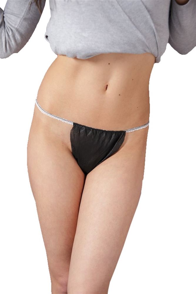 Kellness Einweg-Slip Damen schwarz 100 Stk