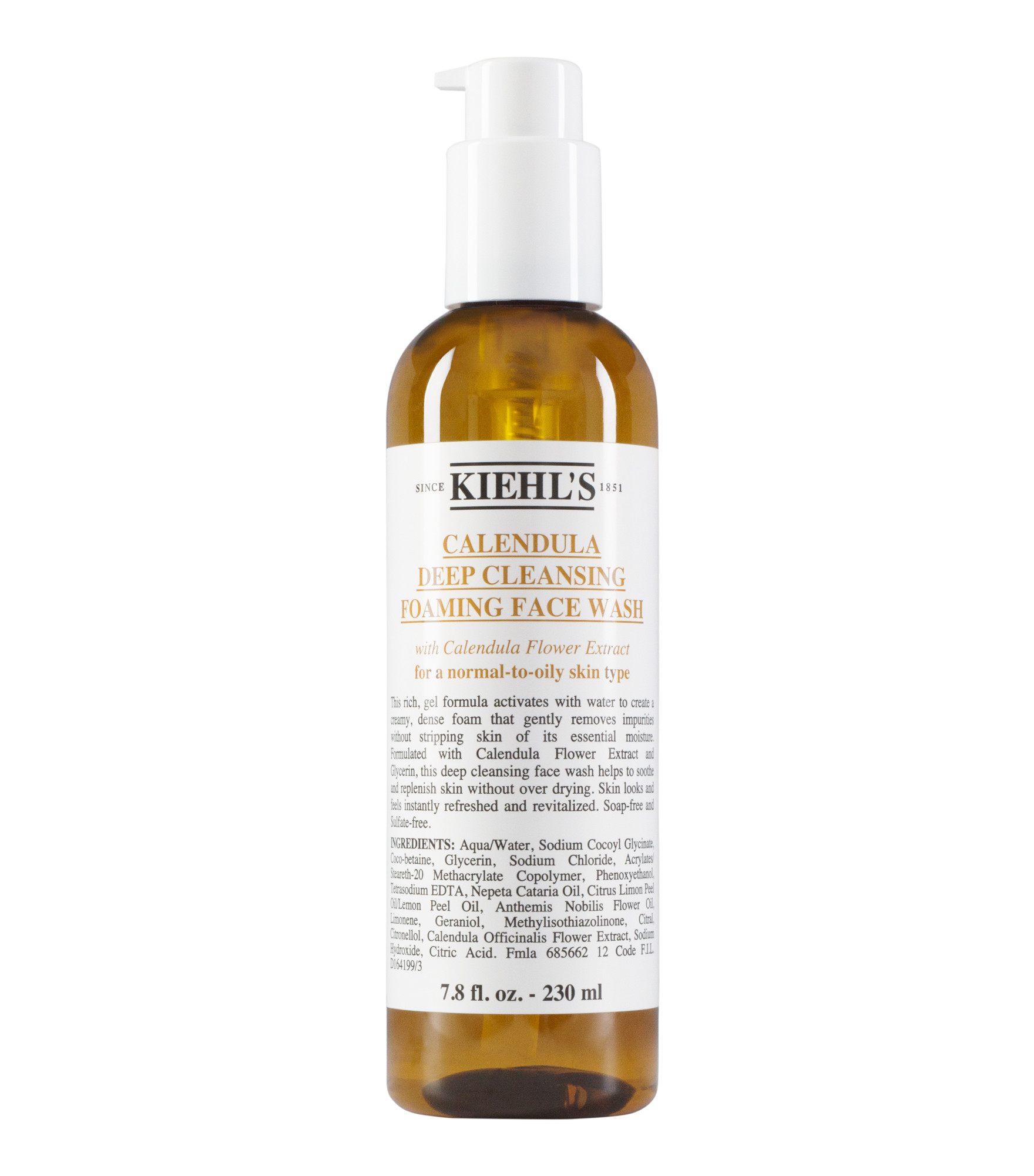Image of Kiehl"s Calendula Deep Cleansing Foaming Face Wash Fl 230 ml'