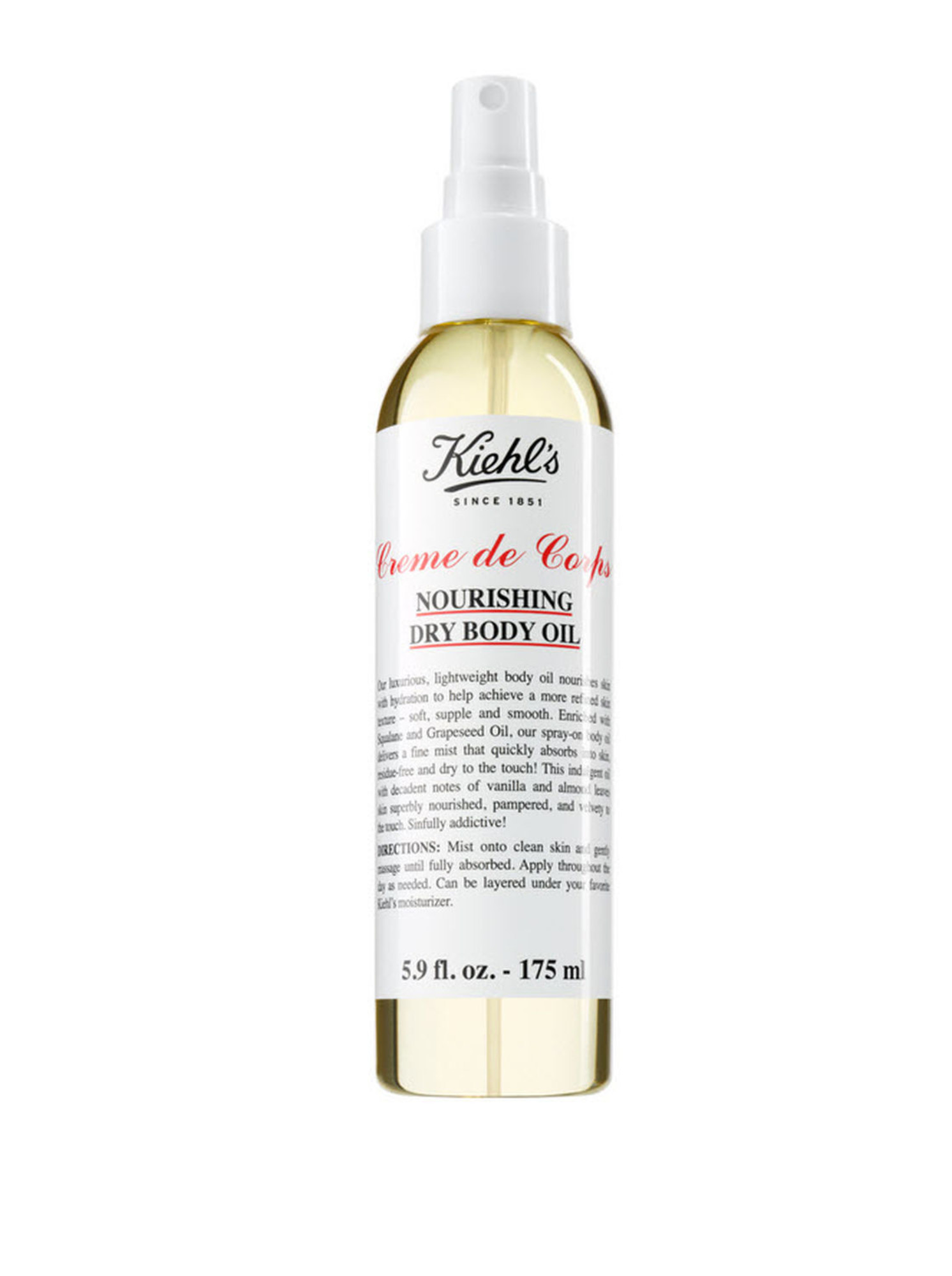 Image of Kiehl"s Crème de Corps Nourishing Dry Body Oil 175 ml'