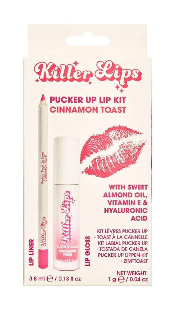Killer Lips Pucker Up Lip Kit Cinnamon Toast Box 3.8 ml