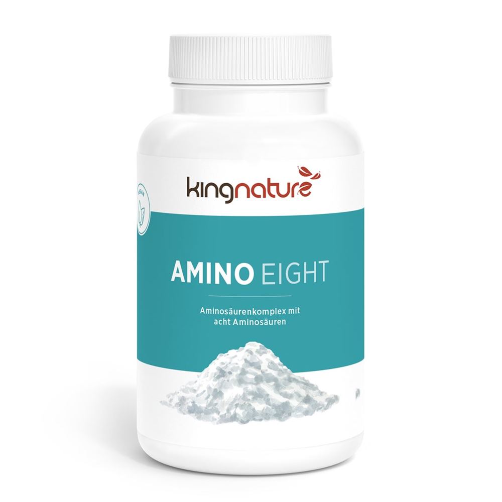 Kingnature Amino Eight Tablette 500 mg Dose 240 Stück | Nahrungsergänzung | Aminosäuren aus Hülsenfrüchten | Vegan | Frei von Zusatzstoffen