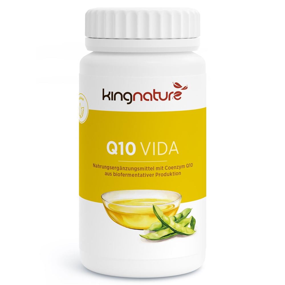 Kingnature Q10 Vida Kapseln 50 mg Dose 90 Stück | Nahrungsergänzung | Coenzym Q10