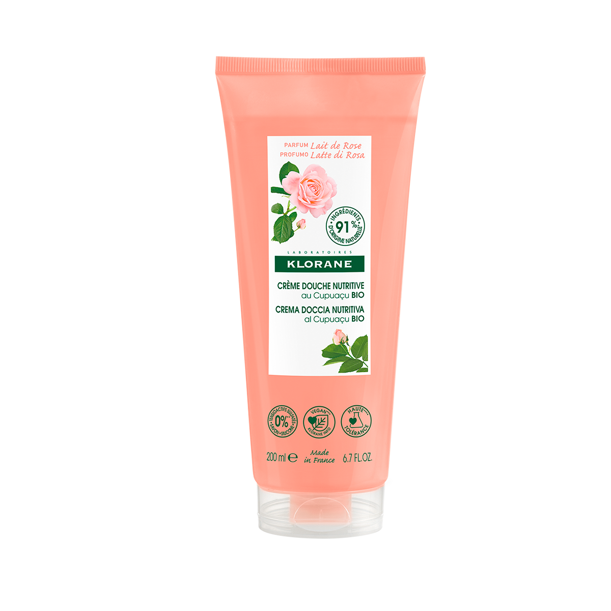 Klorane Crème de douche Lait de Rose 200 ml