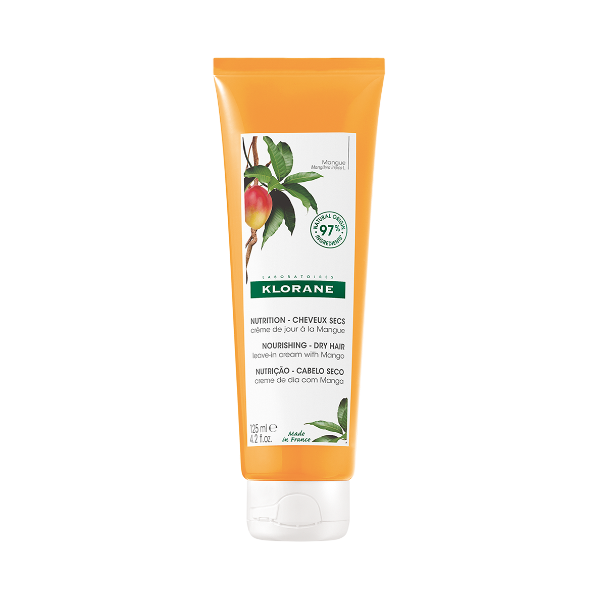 Klorane crème de jour capillaire mangue 125 ml