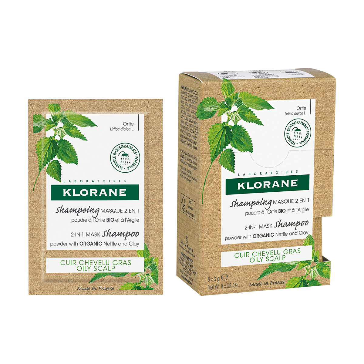 Image of Klorane Maske Shampoo Brennnessel Bio 8 x 3 g