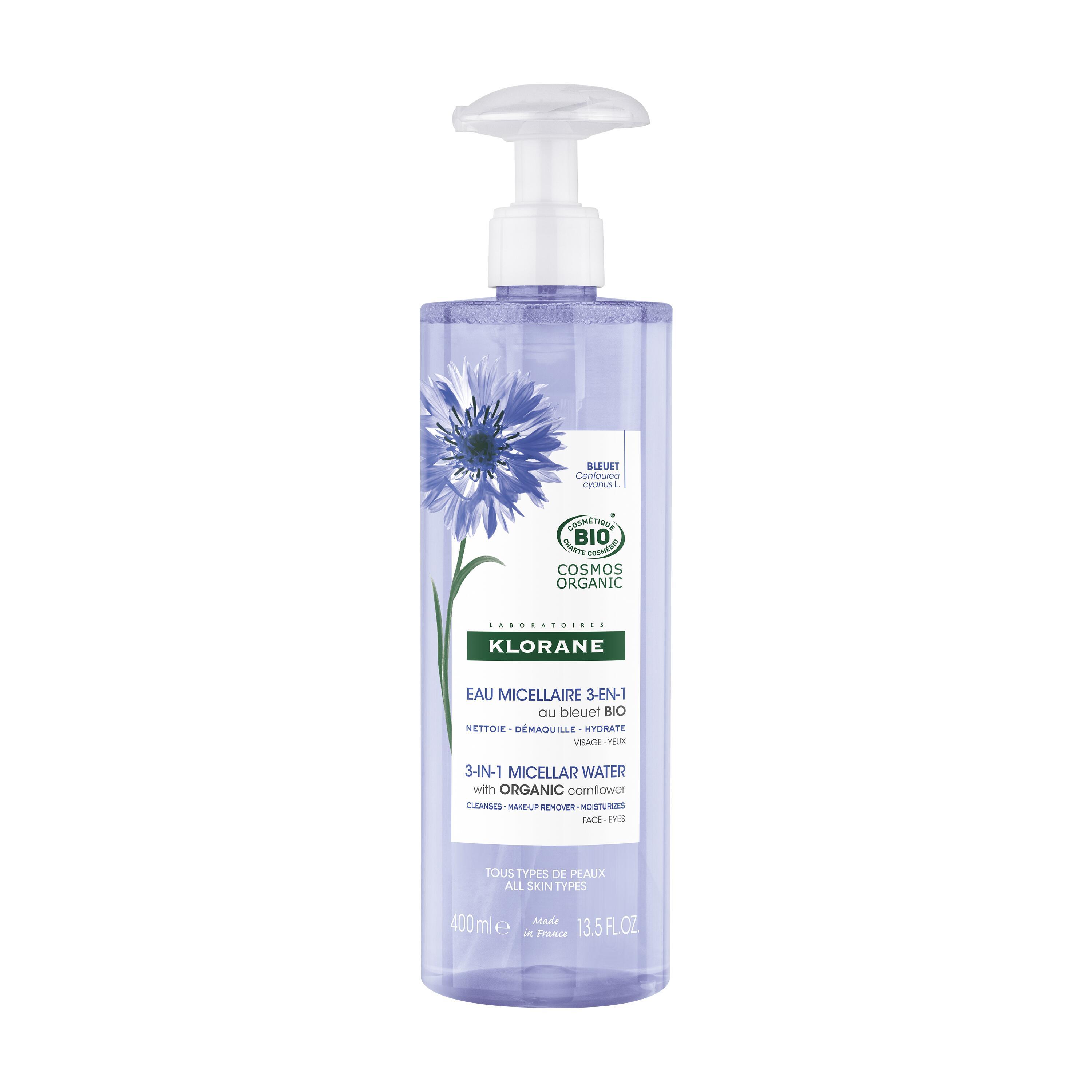 Klorane Mizellen-Lotion Gesicht & Augen Bleuet Fl 400 ml
