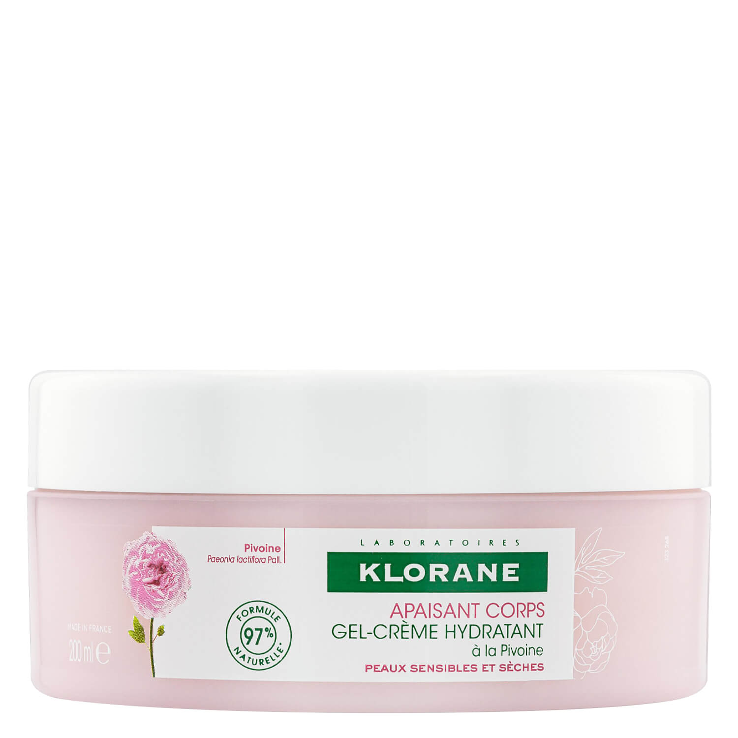 Klorane Pfingstrosen Gel-Creme feuchtigkeitsspendend Bio 200 ml