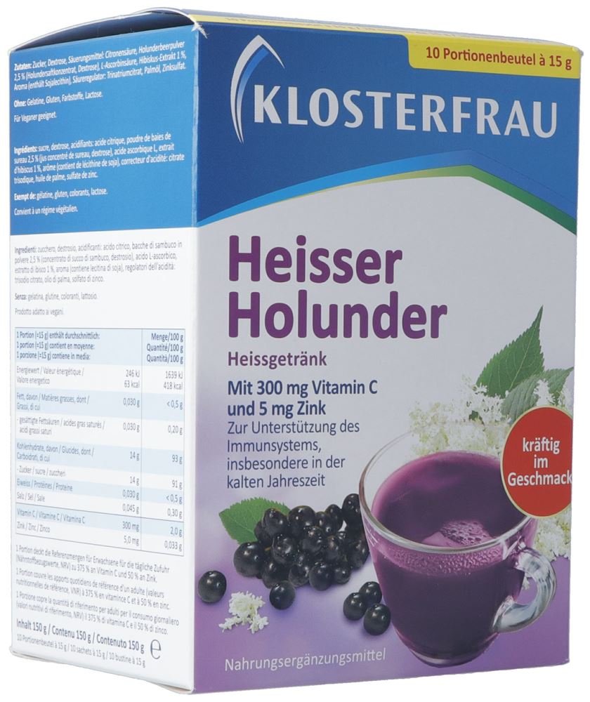 Image of Klosterfrau Heissgetränk Heisser Holunder 10 Btl 15 g