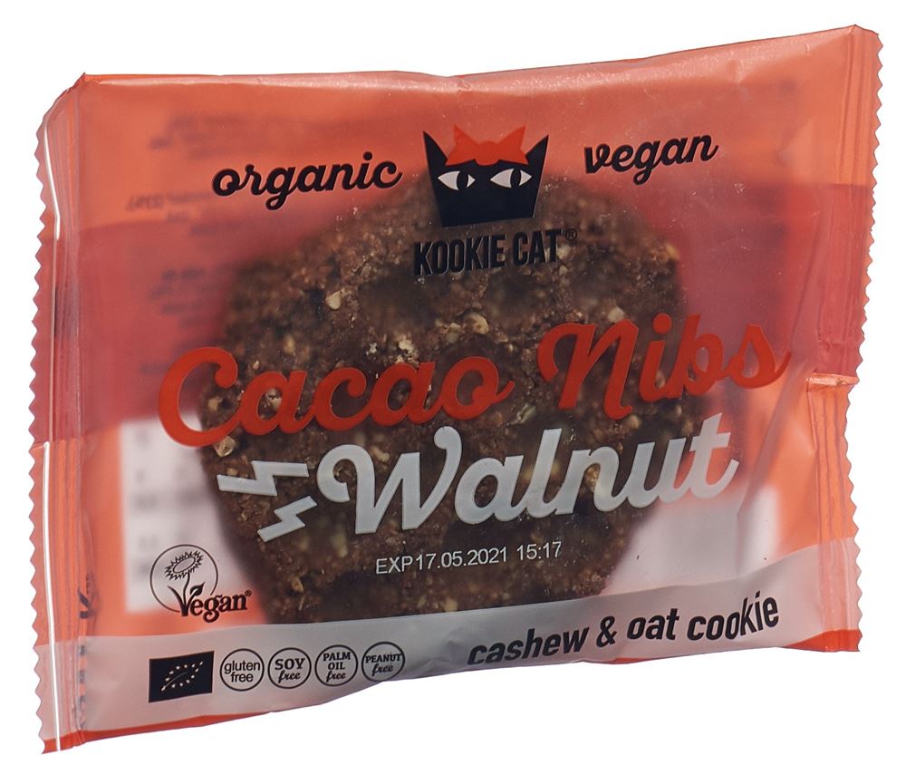 Image of Kookie Cat Double chocolate Walnuts Cookie 50 g