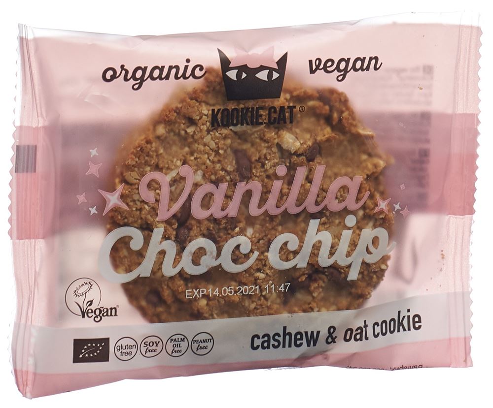 Image of Kookie Cat Vanilla Choc Chip Cookie 50 g