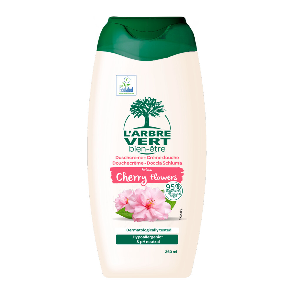 L""ARBRE VERT Ökologisches Duschgel Kirschblüten (260ml)