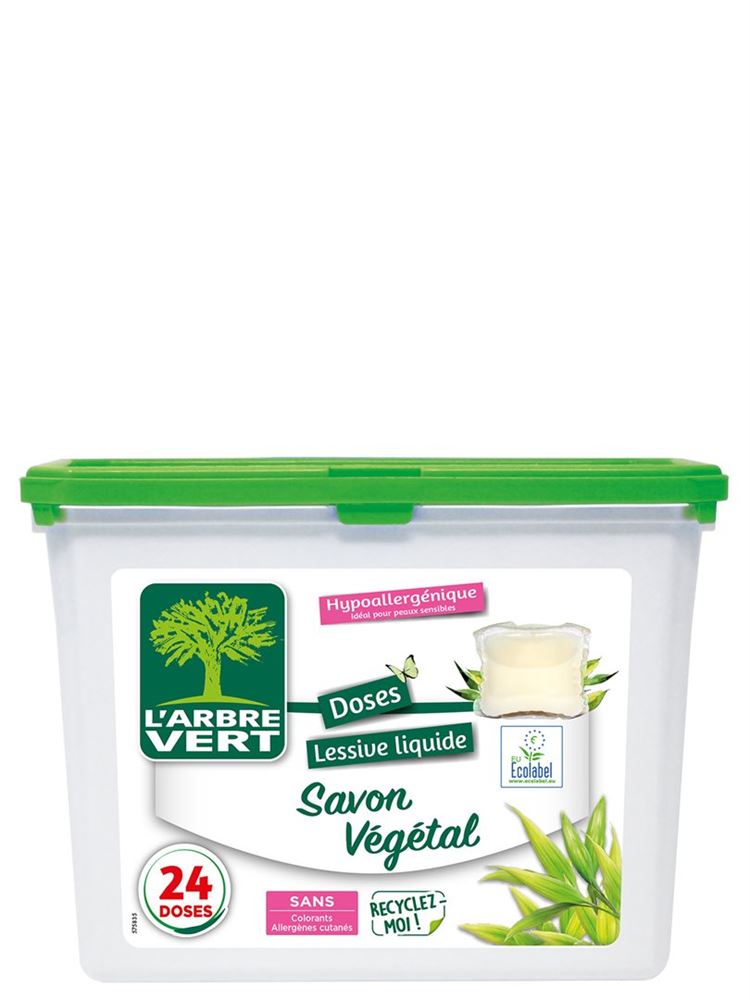 L'arbre Vert doses lessive liquide végétal box 24 pce