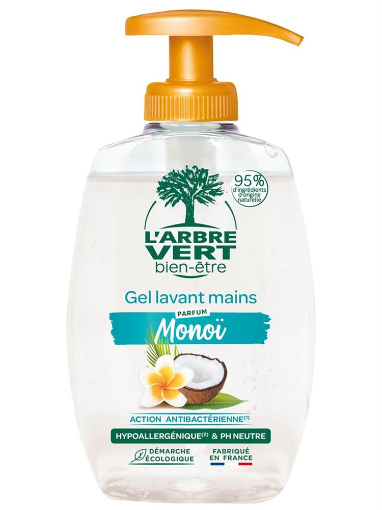L'arbre Vert savon mains liquide monoï français dist 300 ml