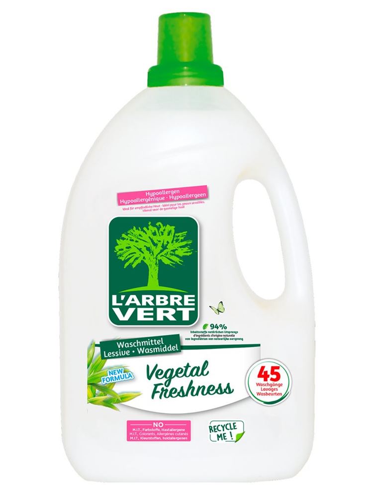 L'arbre Vert lessive liquide écologique vegetal freshness fl 2.025 lt