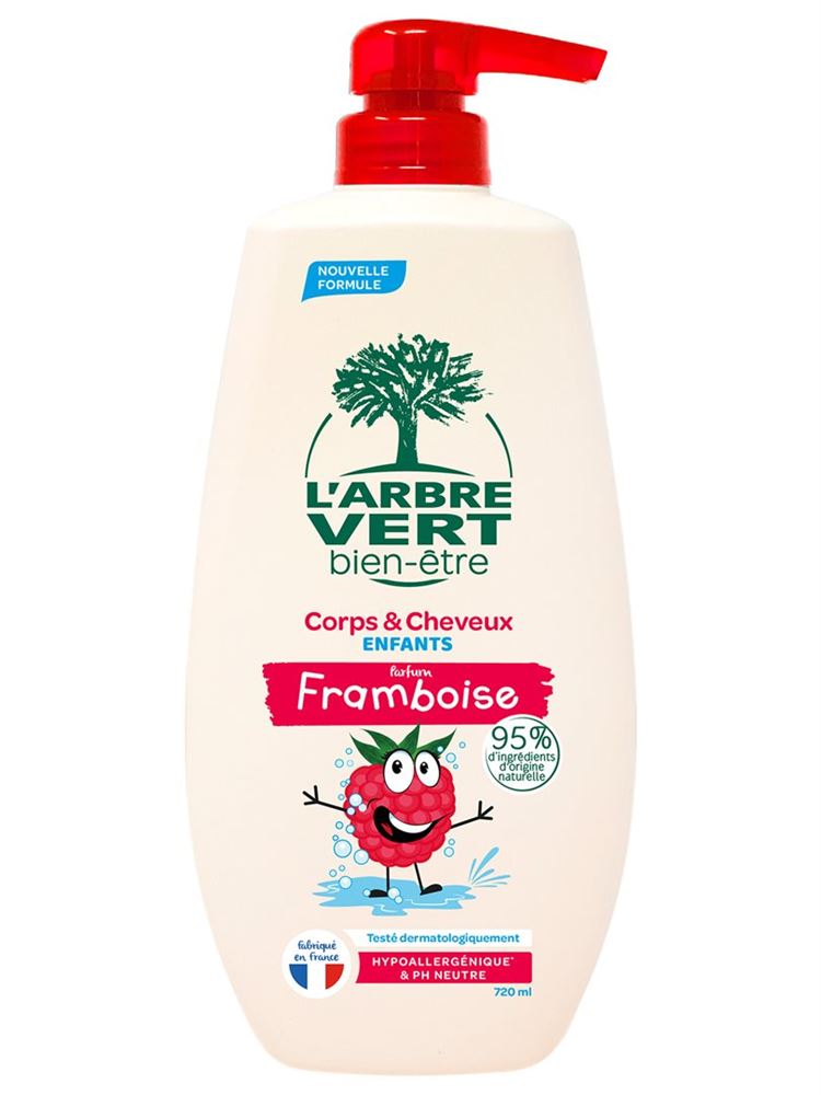 Image of L"arbre Vert Öko Shampoo & Dusche Kinder Himbeere französisch Disp 720 ml'