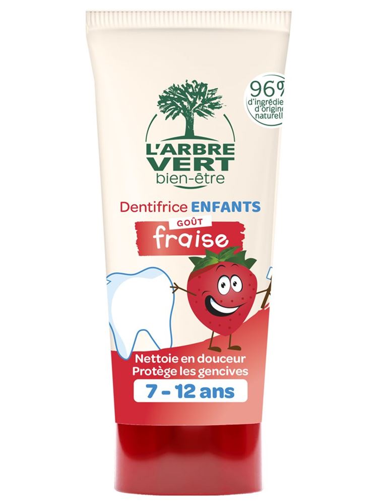 L'arbre Vert dentifricio ecologico bambini fragola francese tubo 50 ml