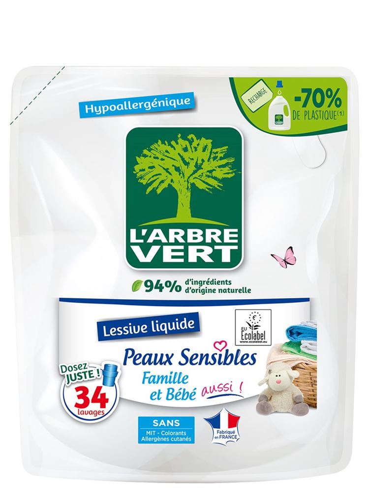 L'arbre Vert Refill Flüssigwaschmittel empfindliche Haut Btl 1.53 lt