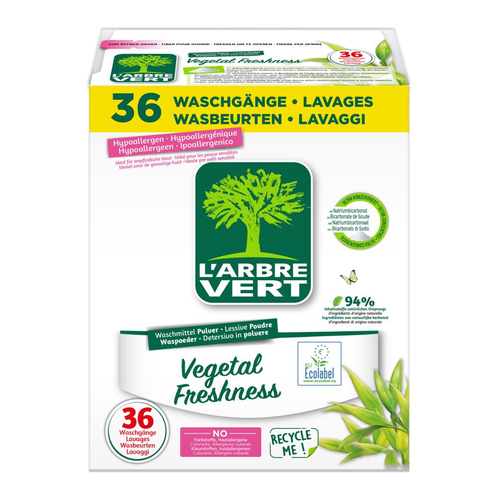 L'arbre Vert Waschmittel Plv Vegetal Freshness 1.8 kg