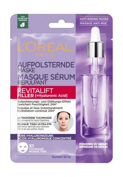 Image of L"Oréal Paris Revitalift Filler Tuchmaske aufpolsternd 30 g'