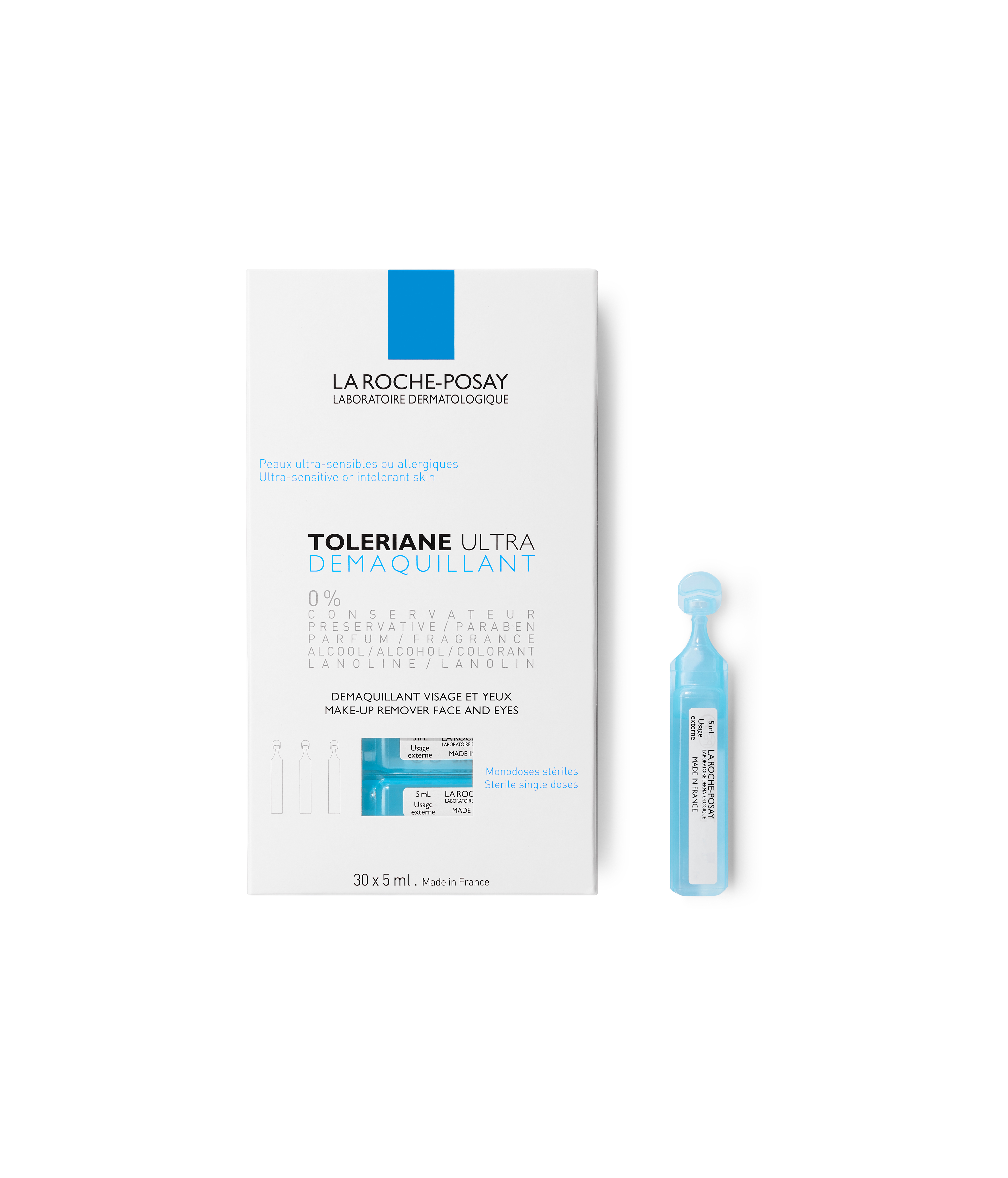 La Roche Posay Respect Toleriane démaquillant yeux 30 x 5 ml