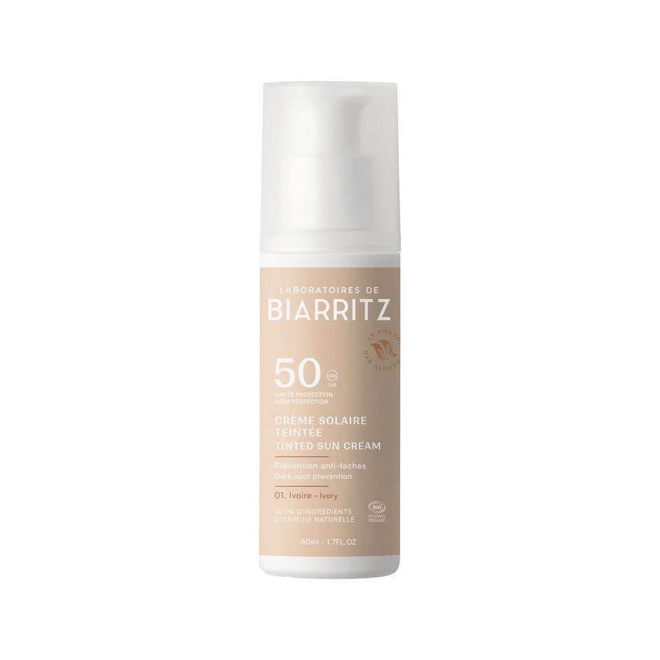 Laboratoires de Biarritz Sonnencreme Gesicht getönt Lsf50 elfenbein Disp 50 ml