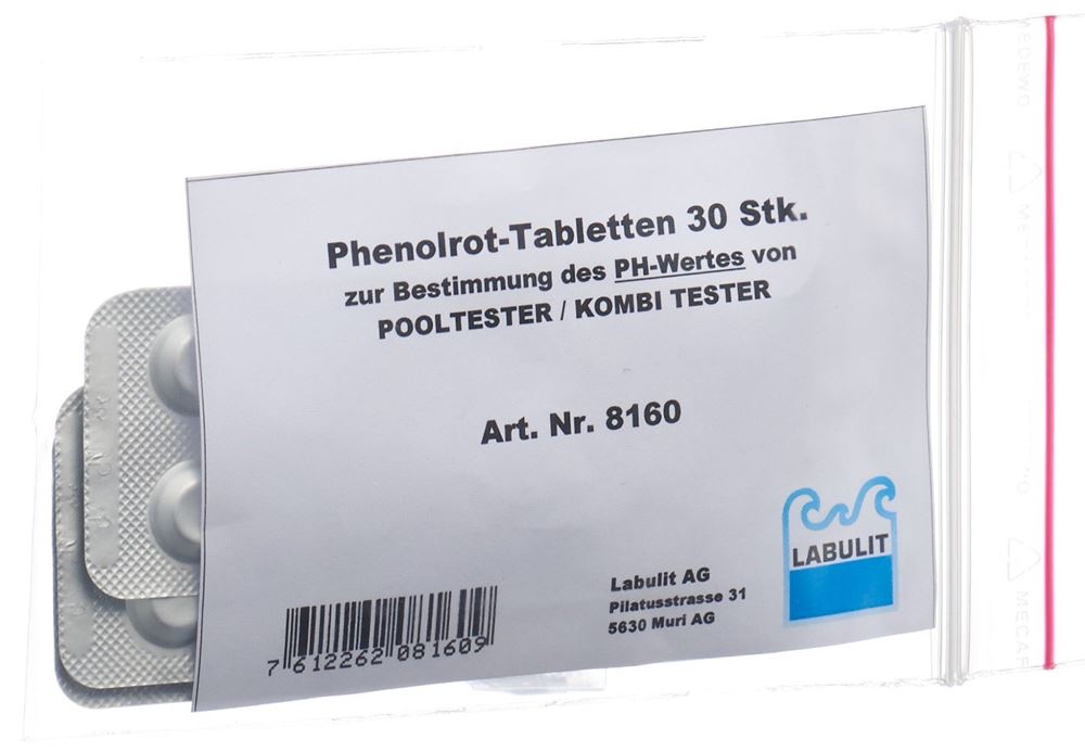 Labulit pool tester comprimés rouge phénol 30 pce