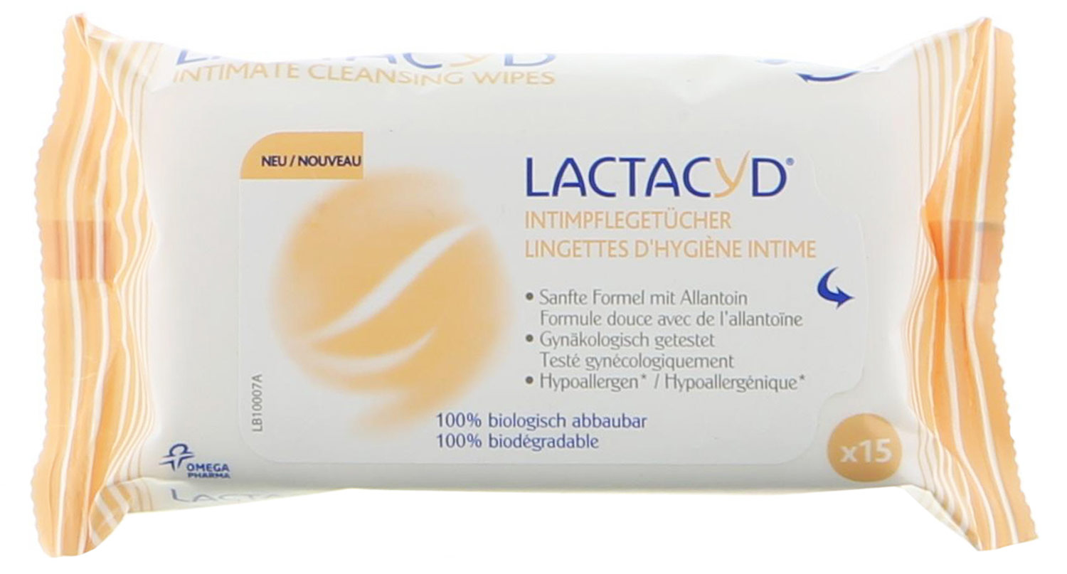 Lactacyd lingettes hygiène intime 15 pce