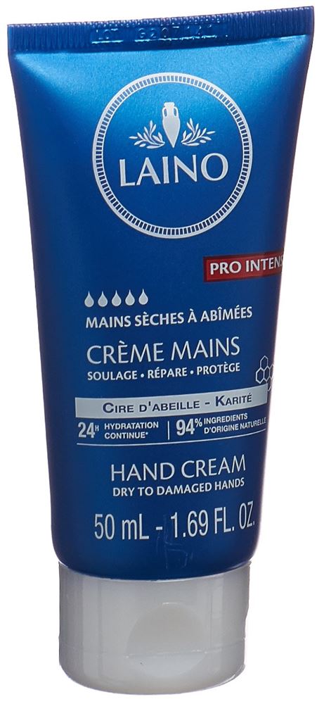 Image of Laino Pro Intense crème mains à la cire d"abeille & au karité 94% ingrédients naturels 50 ml'