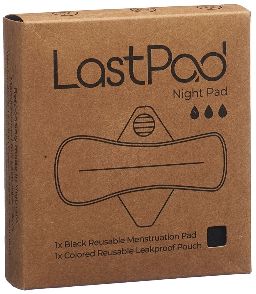 Image of LastPad wiederverwendbare Binde L schwarz