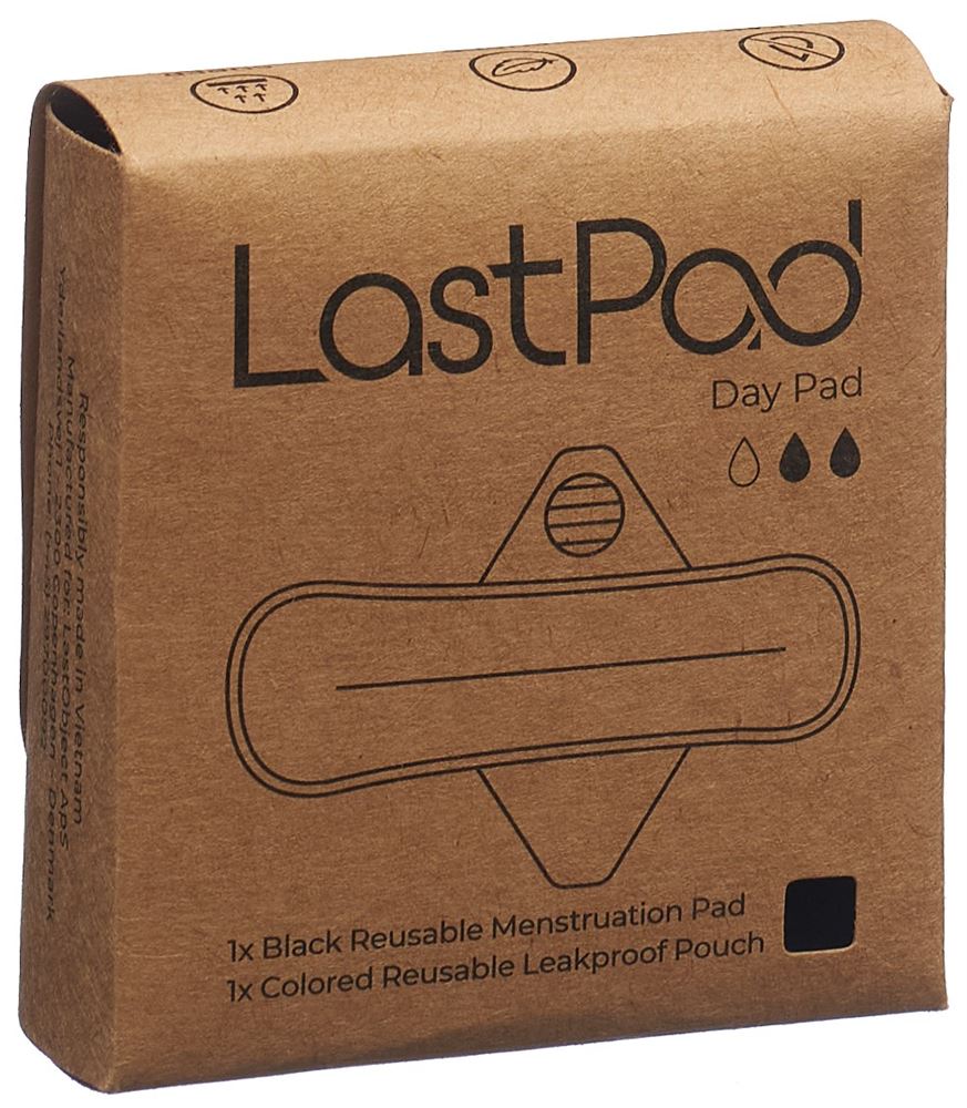 Image of LastPad wiederverwendbare Binde M schwarz