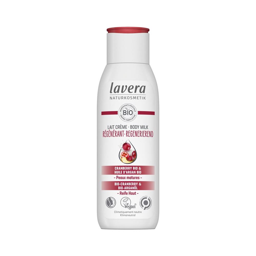 Lavera latte corpo rigenerante mirtillo rosso bio & olio di argan bio flacone 200 ml