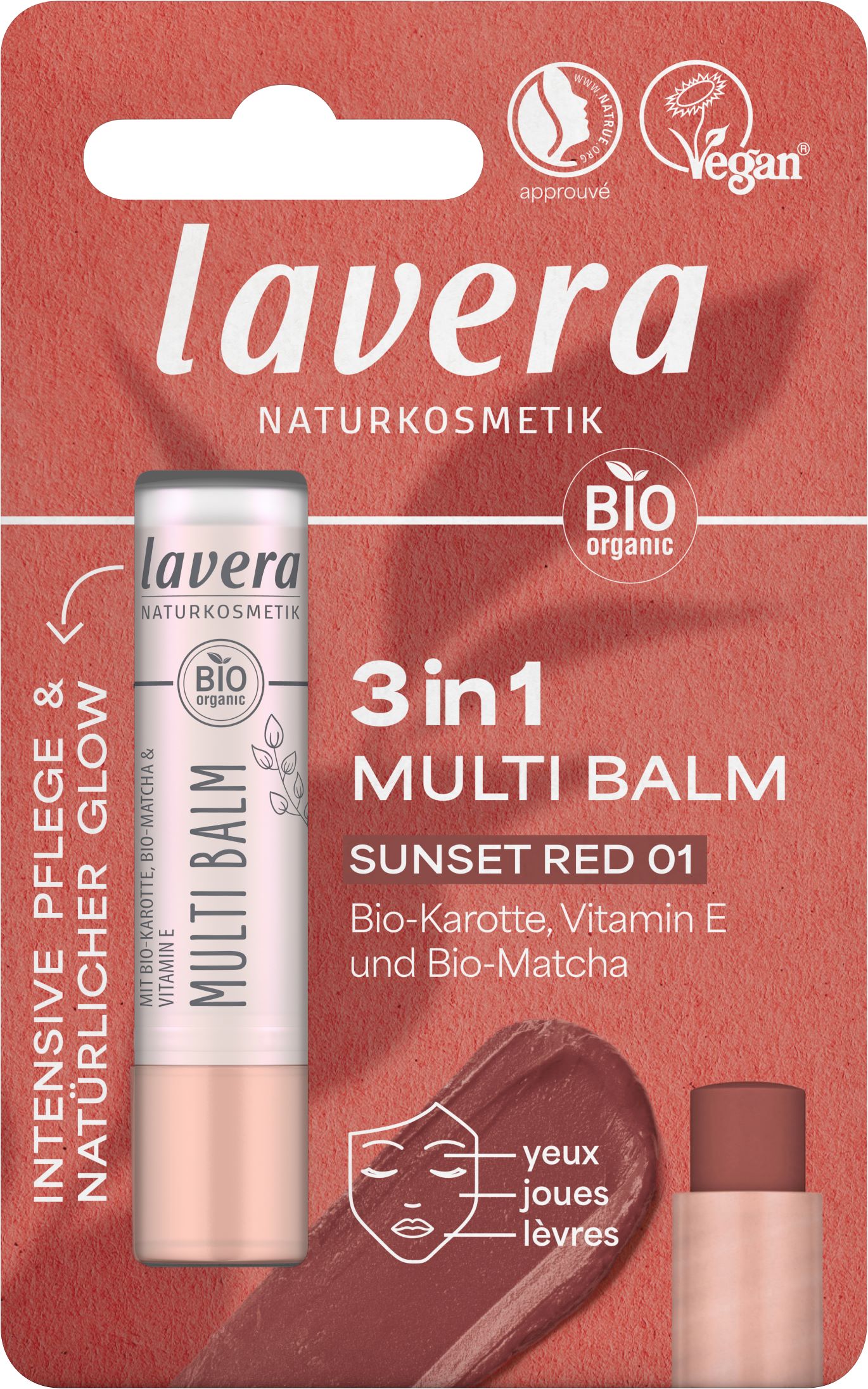Image of Lavera Multi Balm 3in1 Sunset Red 4.9 g