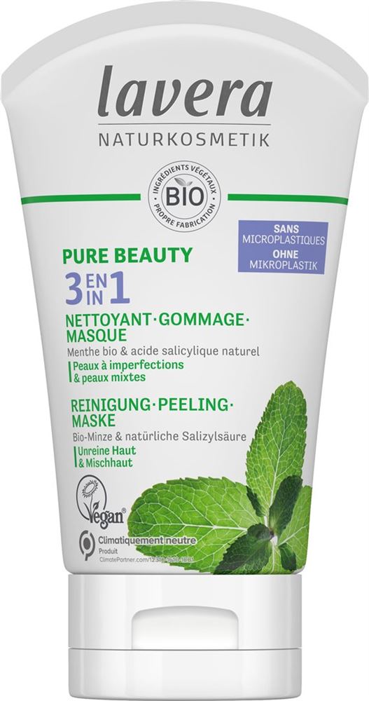 Lavera Reinigung Peeling Maske 3in1 Pure Beauty Tb 125 ml