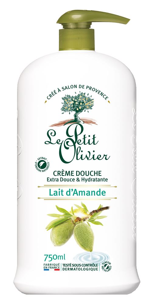 Le Petit Olivier crema doccia al latte di mandorla ipoallergenico flacone 750 ml