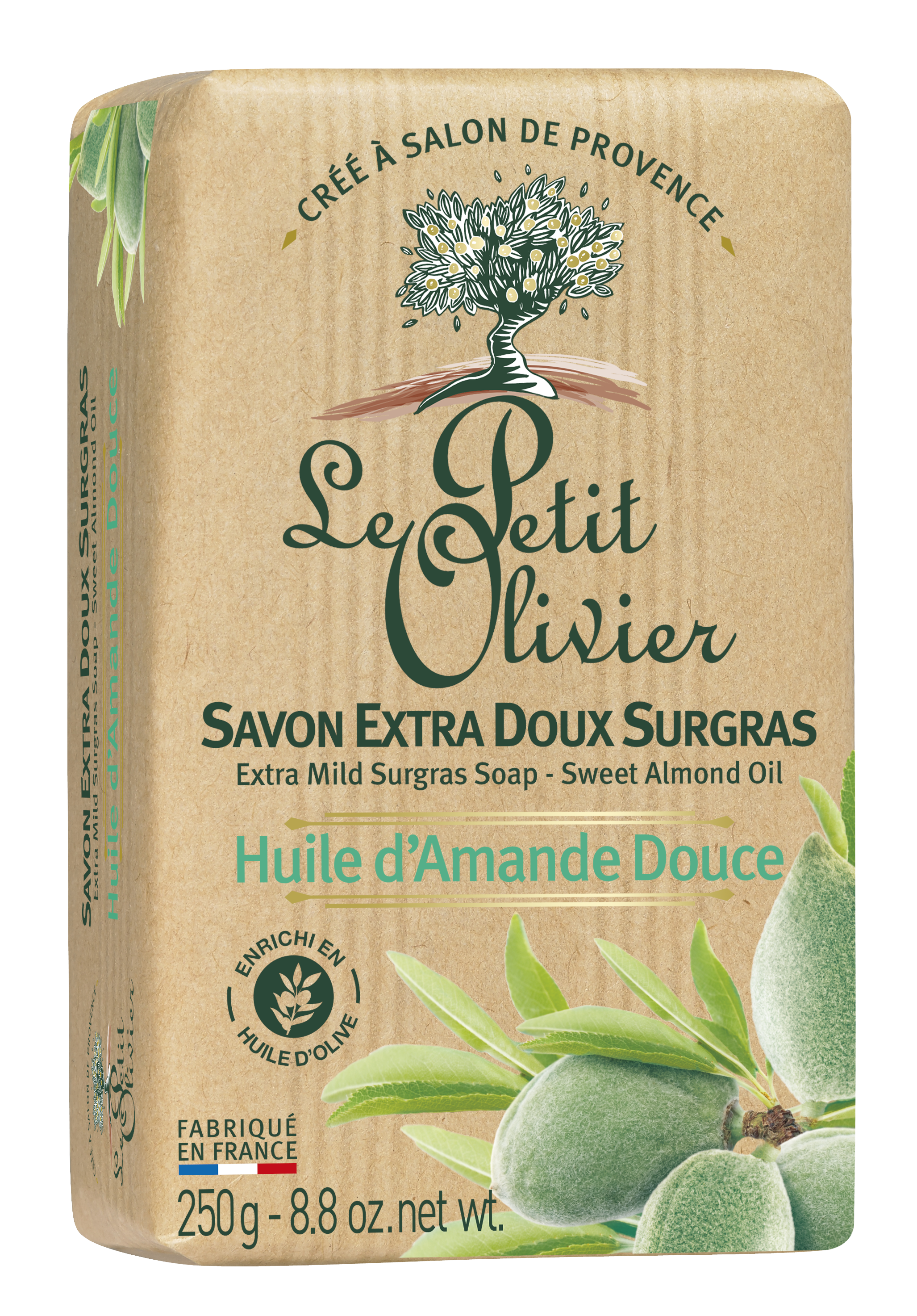 Image of Le Petit Olivier savon surgras amande 250 g