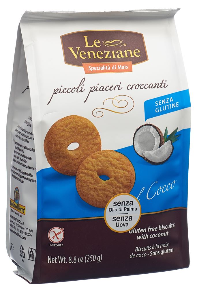 Le Veneziane Biscotti al cocco senza glutine 250 g